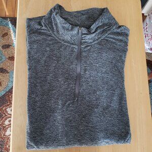 EUC Men's Kyodan gray heather yoga quarter zip large